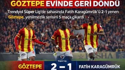 Göztepe yenilmezlik serisini 5 maça çıkardı.