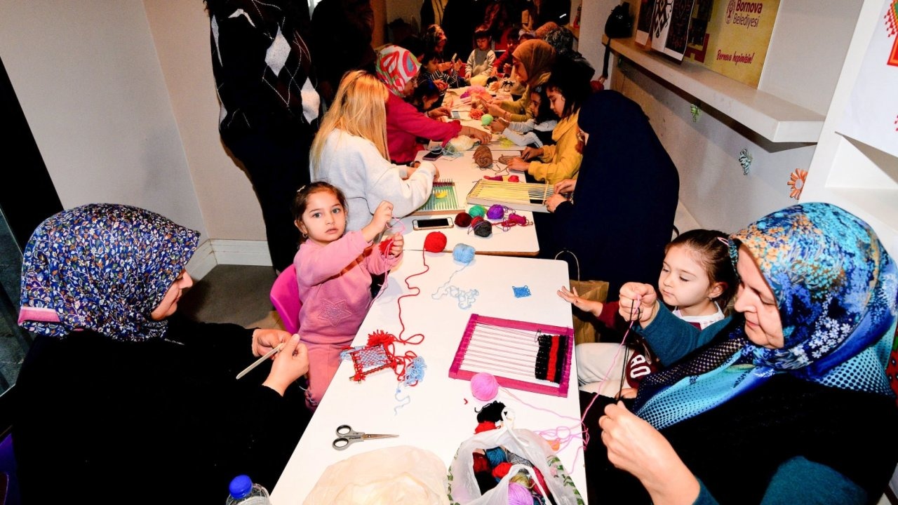 Minikler Kilim Dokudu, Aileler Atölyede Buluştu