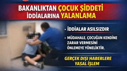 Bakanlıktan Çocuk Şiddeti İddialarına Yalanlama
