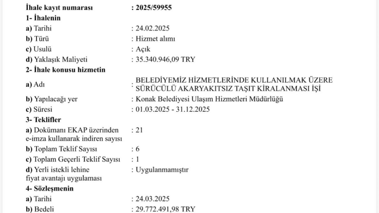 AK Parti Konak’tan Araç İhalesi Tepkisi