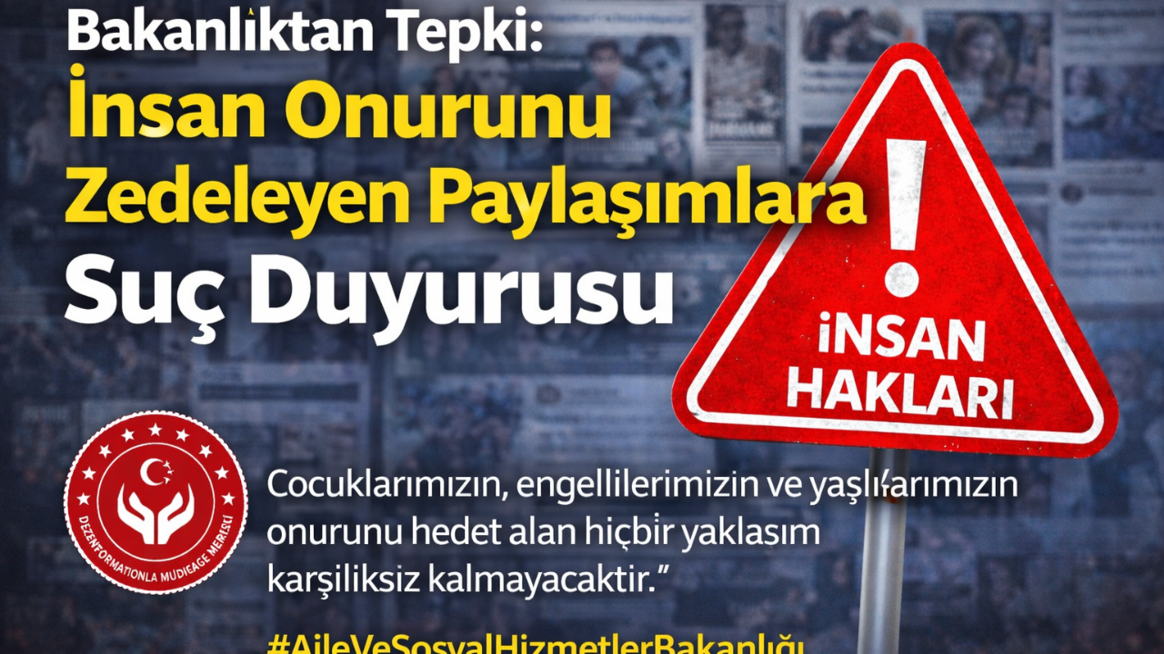 Bakanlıktan Tepki: İnsan Onurunu Zedeleyen Paylaşımlara Suç Duyurusu