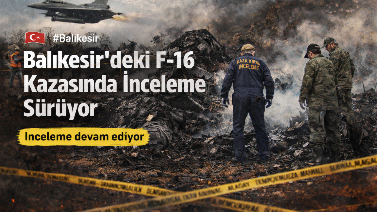 Balıkesir’deki F-16 Kazasında İnceleme Sürüyor