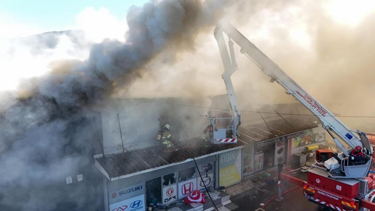 Buca Sanayi Sitesi’nde Korkutan Yangın
