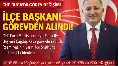 CHP Buca İlçe Başkanı Görevden Alındı