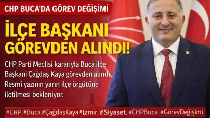 CHP Buca İlçe Başkanı Görevden Alındı