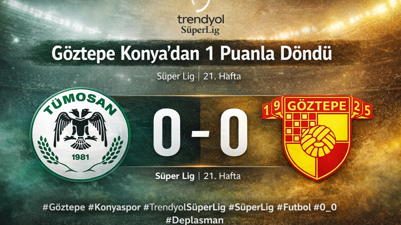 Göztepe Konya’dan 1 Puanla Döndü
