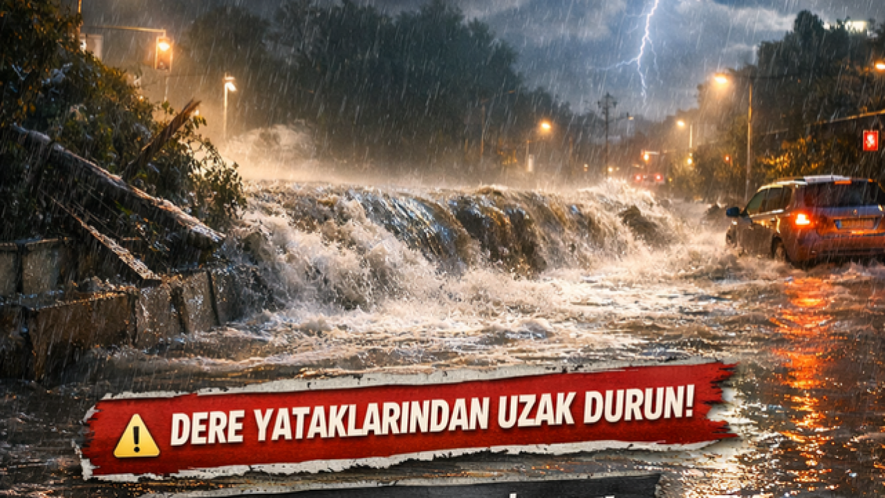 İzmir’de Alarm Gecesi: 9 İlçeye Taşkın ve Fırtına Uyarısı
