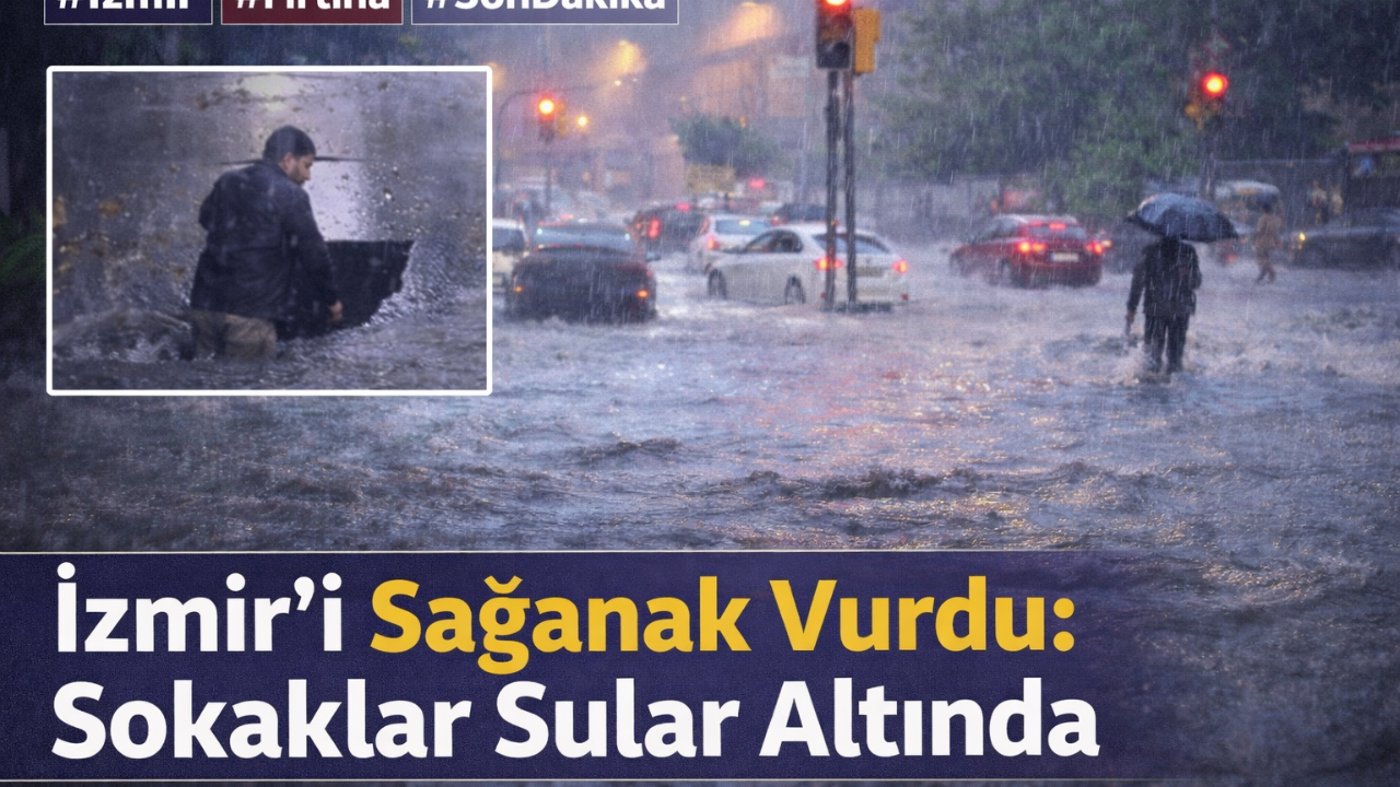 İzmir’i Sağanak Vurdu: Sokaklar Sular Altında