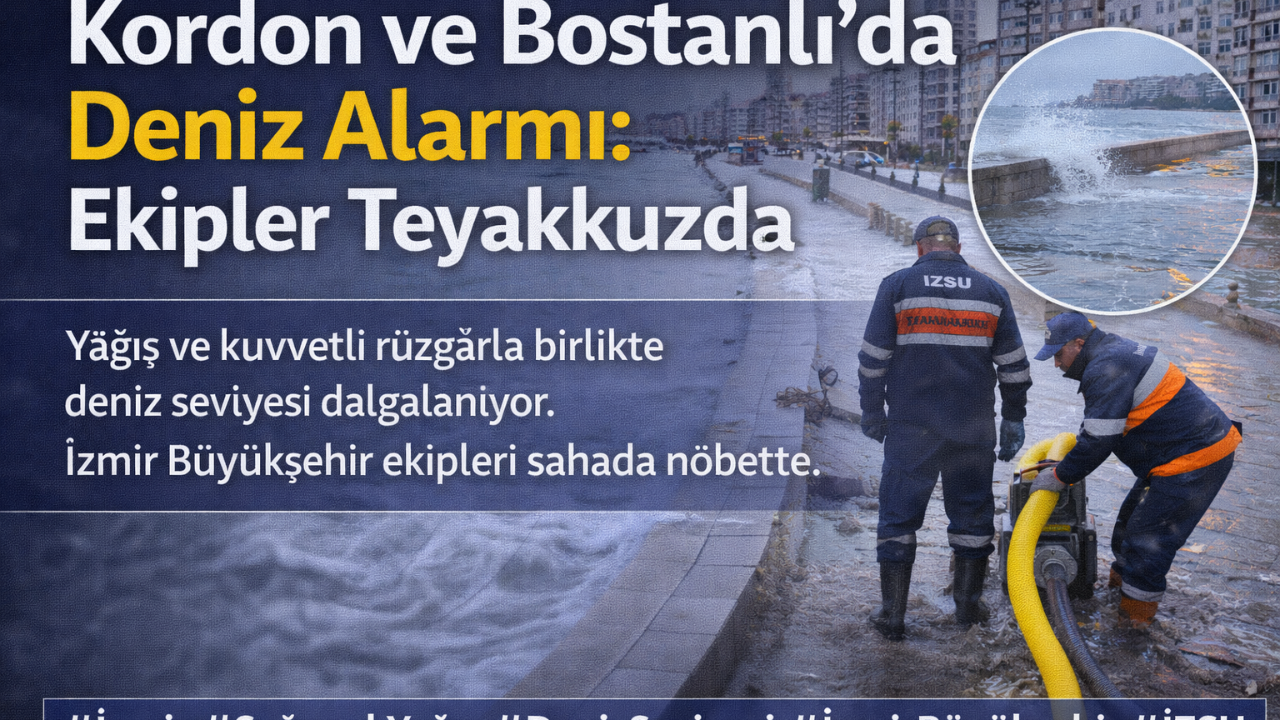 Kordon ve Bostanlı’da Deniz Alarmı