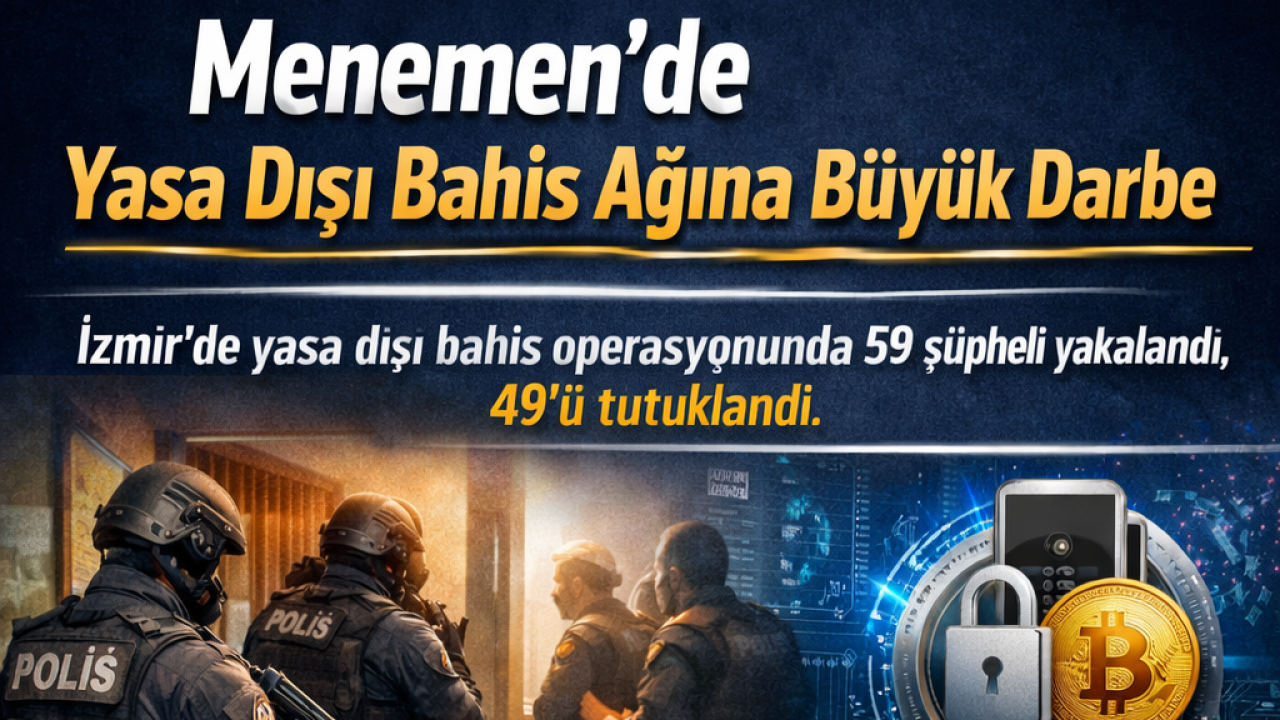 Menemen’de Yasa Dışı Bahis Ağına Büyük Darbe
