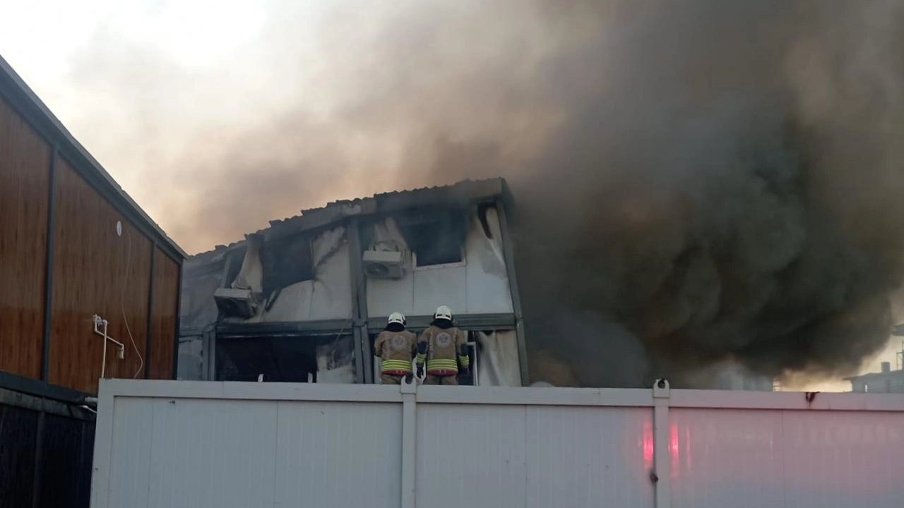 TOKİ Şantiyesinde Yangın Paniği