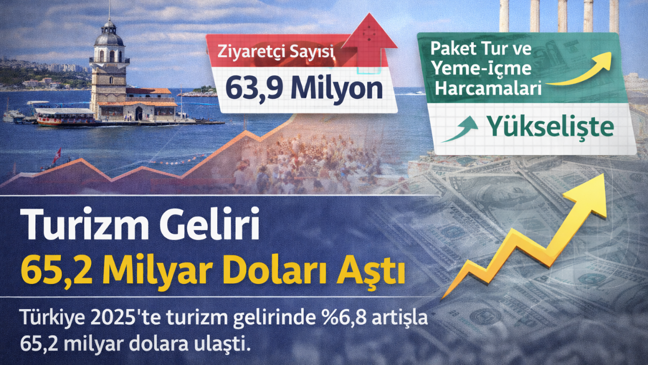 Turizm Geliri 65,2 Milyar Doları Aştı