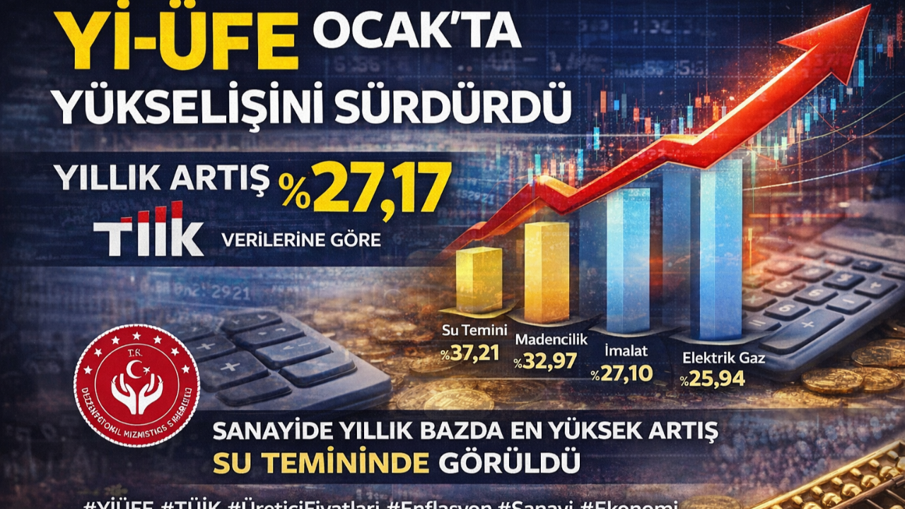 Yİ-ÜFE Ocak’ta Yükselişini Sürdürdü