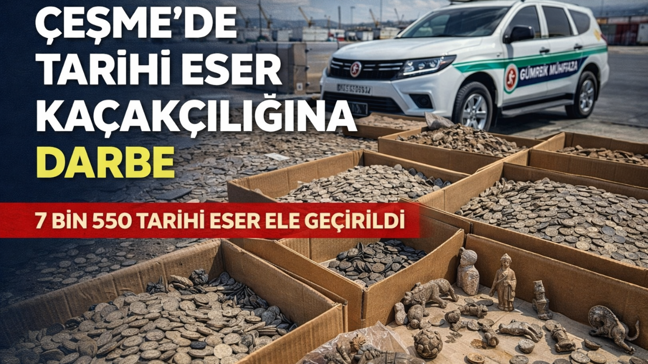 Çeşme Limanı’nda Tarihi Eser Kaçakçılığına Darbe