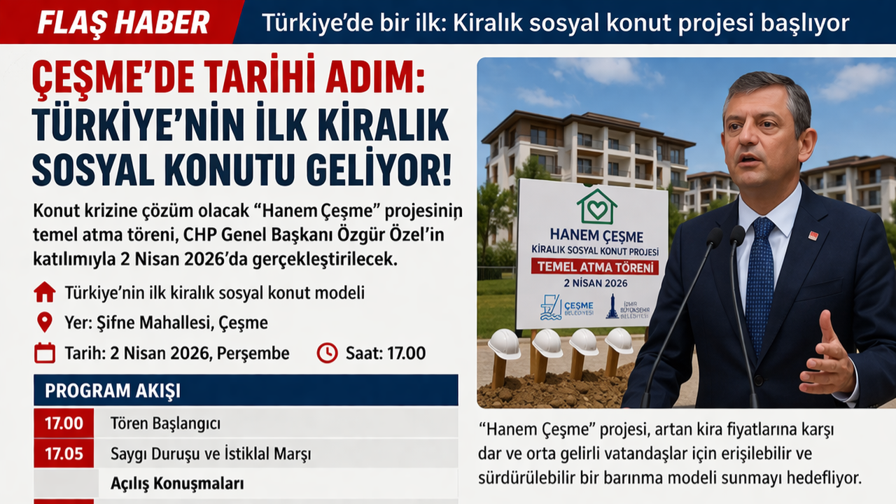 Özgür Özel Çeşme’de Temel Atıyor