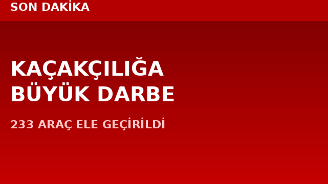 233 lüks araca el konuldu.