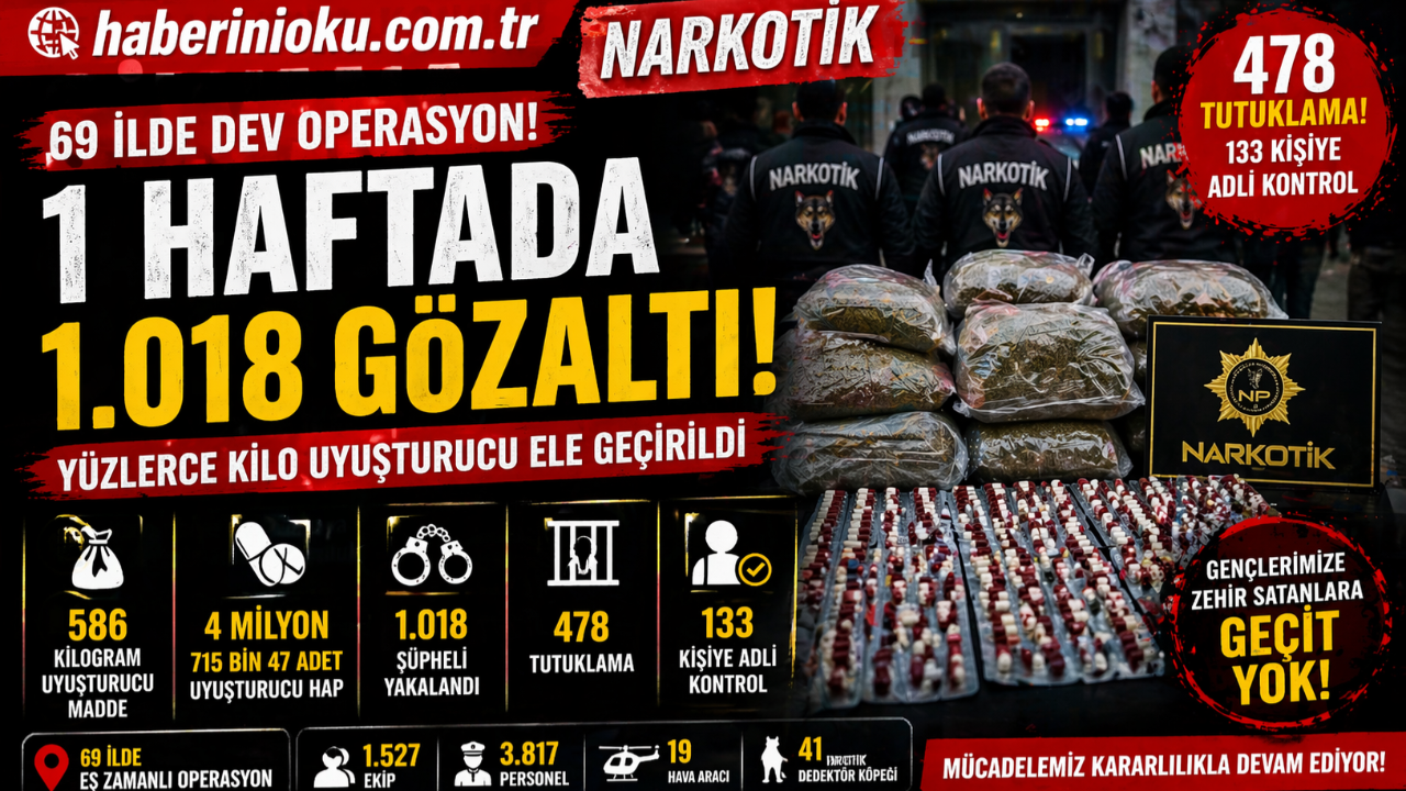 69 ilde eş zamanlı baskın: 1 haftada bin gözaltı!