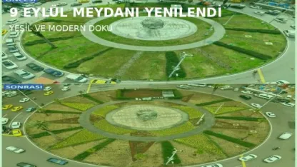 9 Eylül Meydanı artık çok daha yeşil
