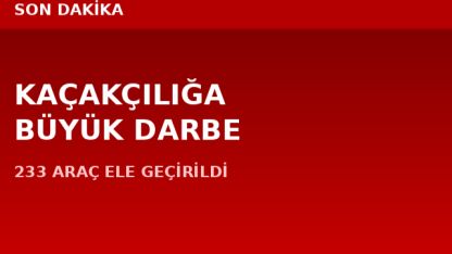 233 lüks araca el konuldu.