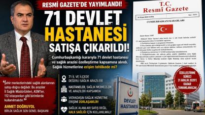 71 Devlet Hastanesi Satışta