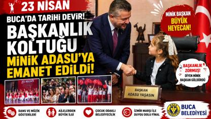 Buca’da koltuk minik başkana geçti