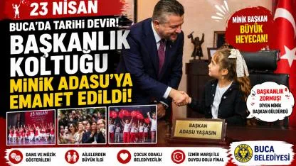 Buca’da koltuk minik başkana geçti