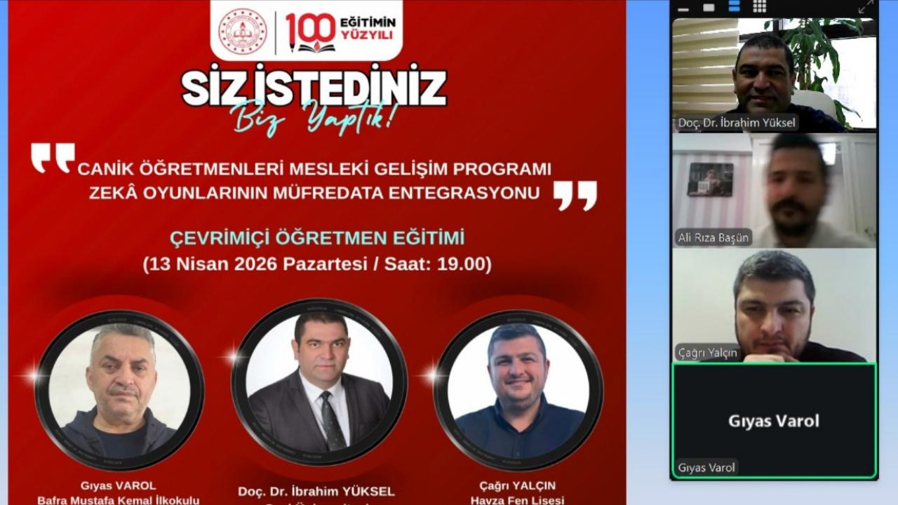 Canik’te Öğretmenlere Yönelik “Zekâ Oyunları” Eğitimi Yoğun İlgi Gördü*