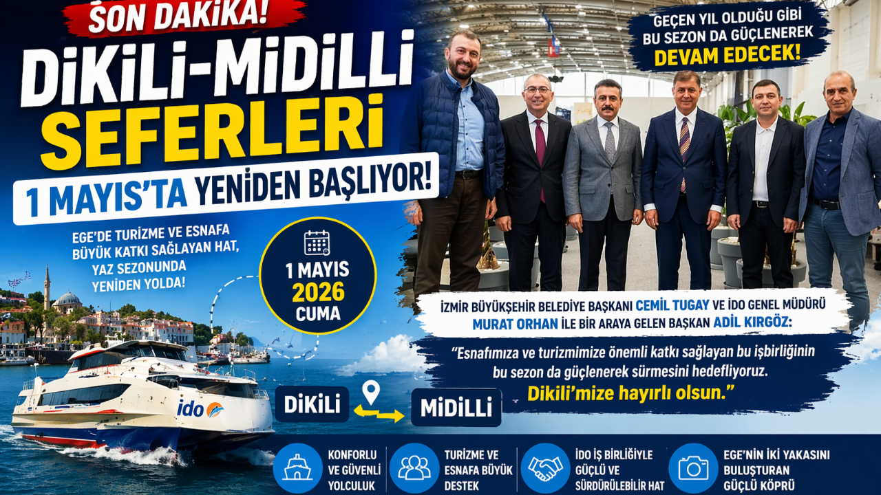 Dikili–Midilli Seferleri 1 Mayıs’ta Start Alıyor