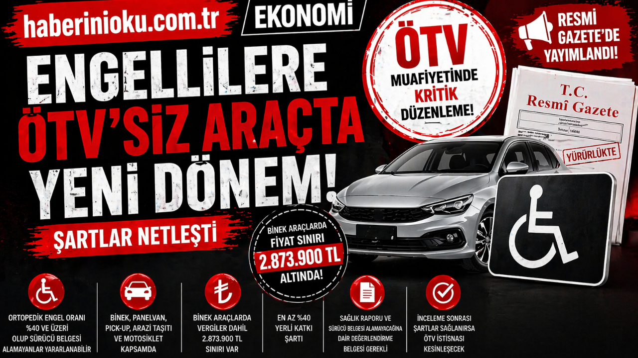 Engellilere ÖTV’siz Araçta Yeni Dönem! Şartlar Netleşti