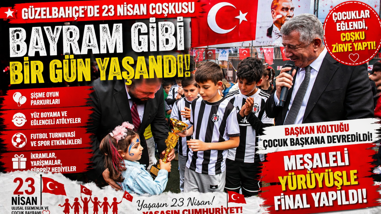 Güzelbahçe’de çocuklar bayramı doyasıya yaşadı