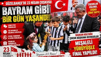 Güzelbahçe’de çocuklar bayramı doyasıya yaşadı