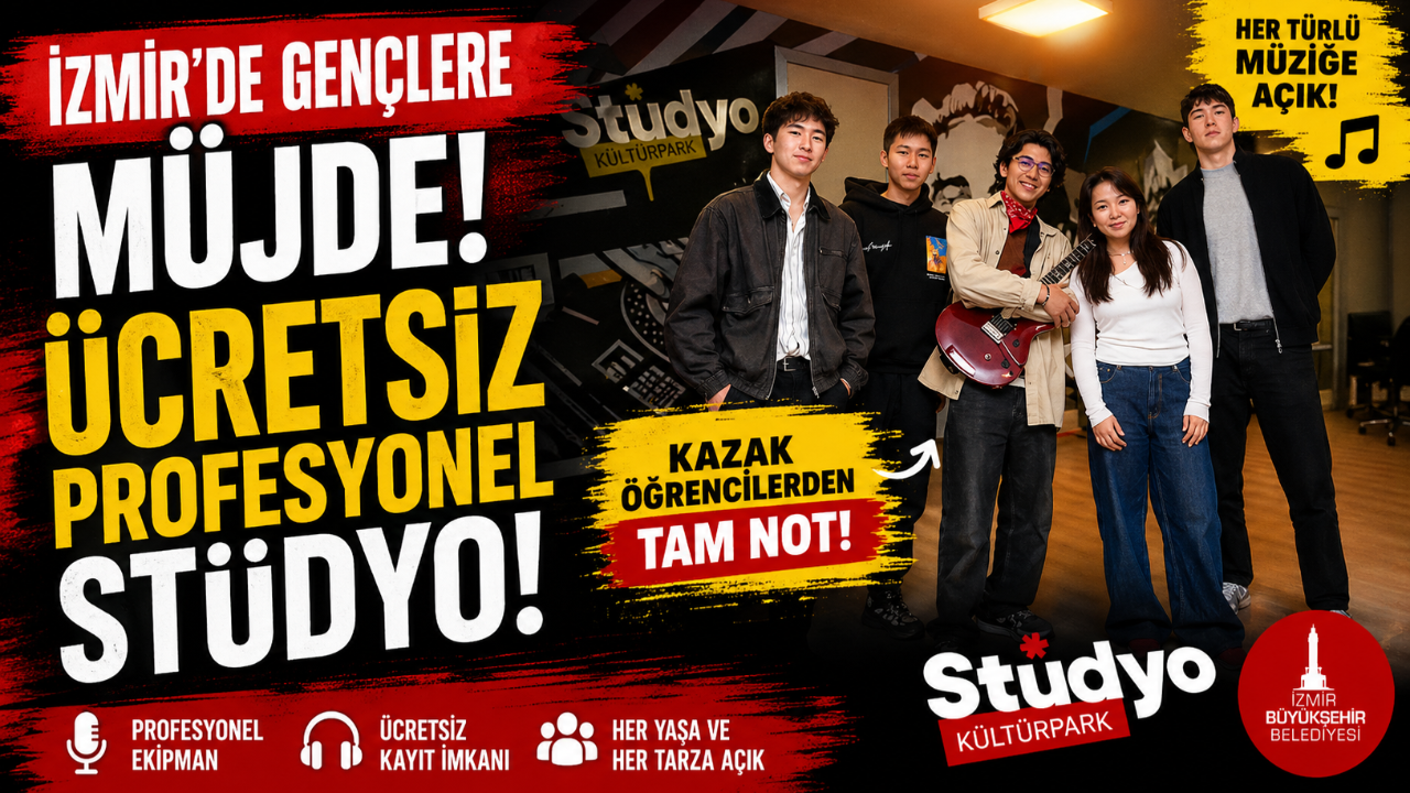 Kazak öğrenciler stüdyoya hayran kaldı