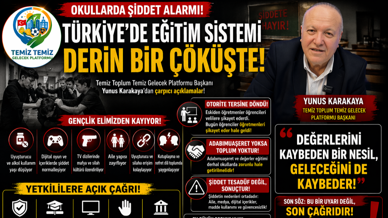 Okul saldırıları sonrası 'Temiz Toplum'dan son çağrı