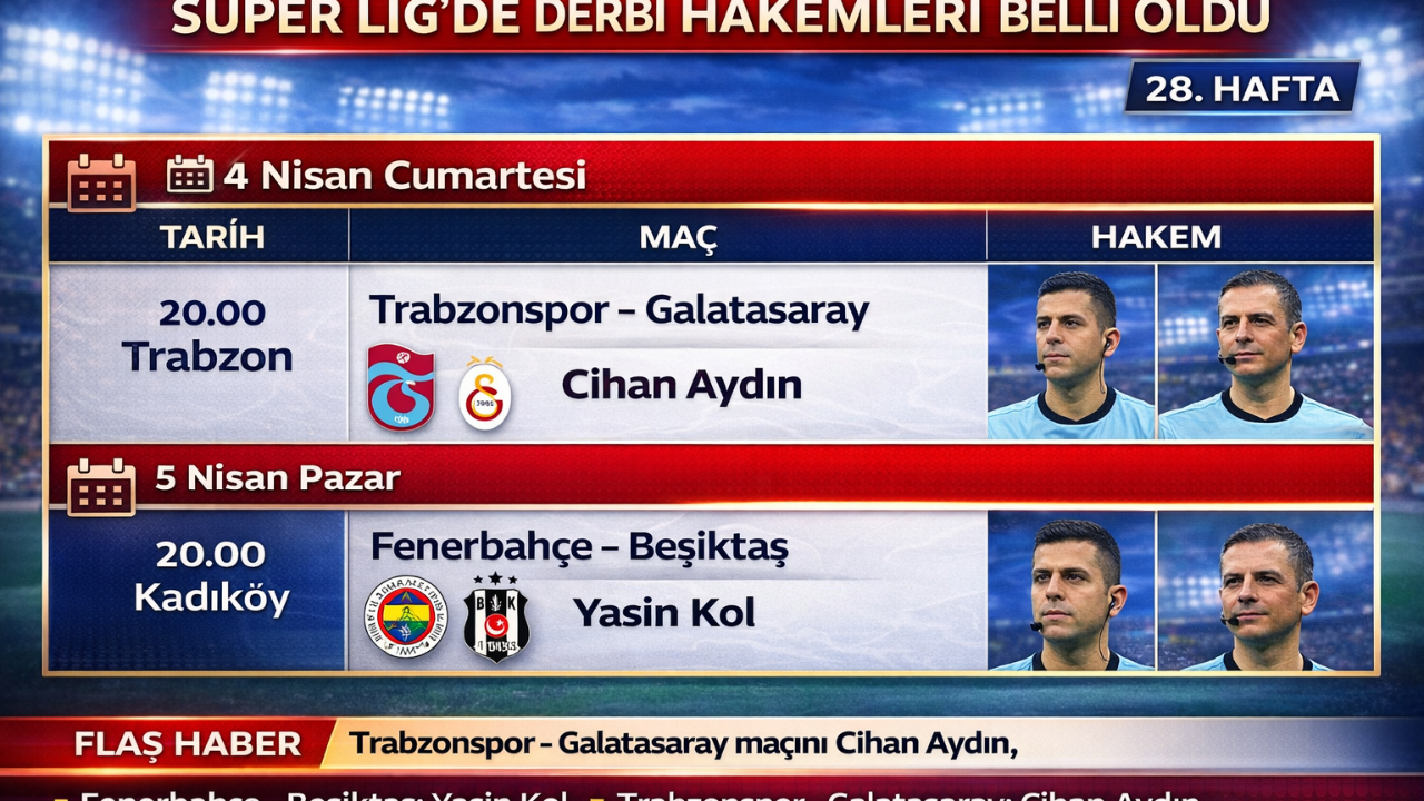 Süper Lig’de Kritik Haftaya Kritik Atamalar