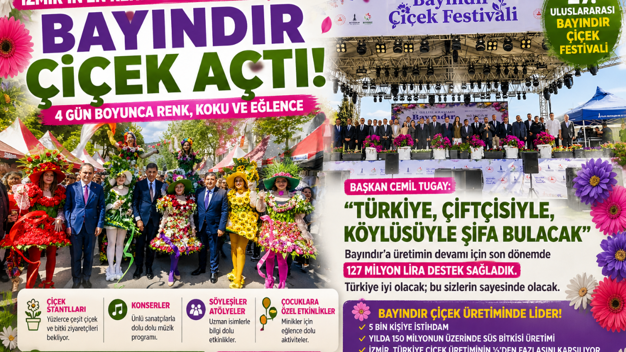 Bayındır’da Çiçek Festivali Coşkusu Başladı