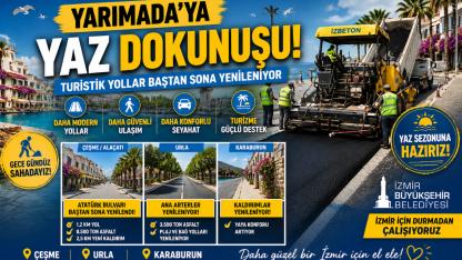 Çeşme ve Urla’da Yollar Baştan Yapıldı