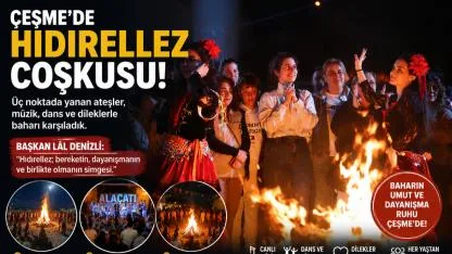 Çeşme’de Hıdırellez Ateşi Üç Noktada Yandı