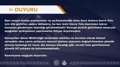 Çevre yolu ücretli olacak mı? Net cevap geldi