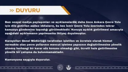 Çevre yolu ücretli olacak mı? Net cevap geldi