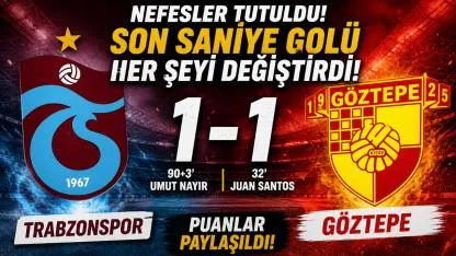 Göztepe 3 puanı uzatmada bıraktı