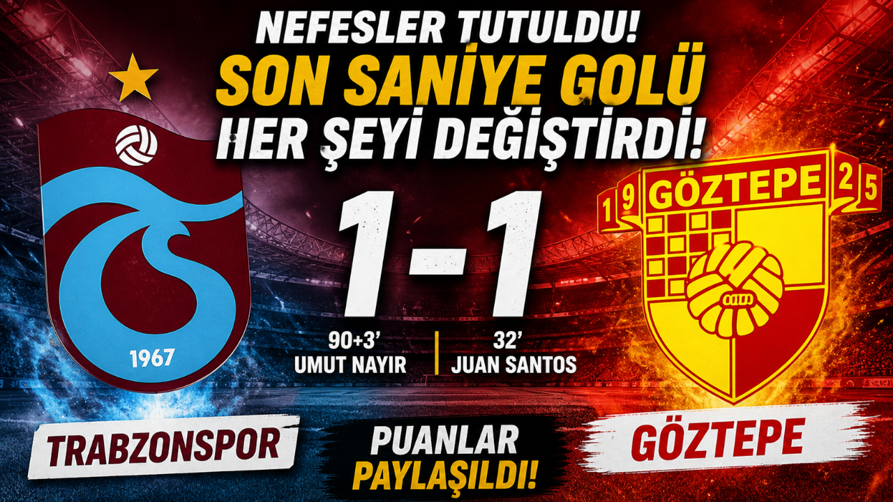 Göztepe 3 puanı uzatmada bıraktı