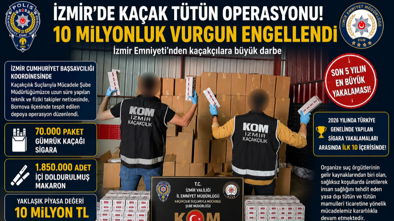 İzmir’de Kaçak Tütün Operasyonu!