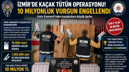 İzmir’de Kaçak Tütün Operasyonu!