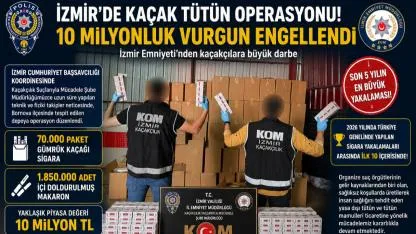 İzmir’de Kaçak Tütün Operasyonu!