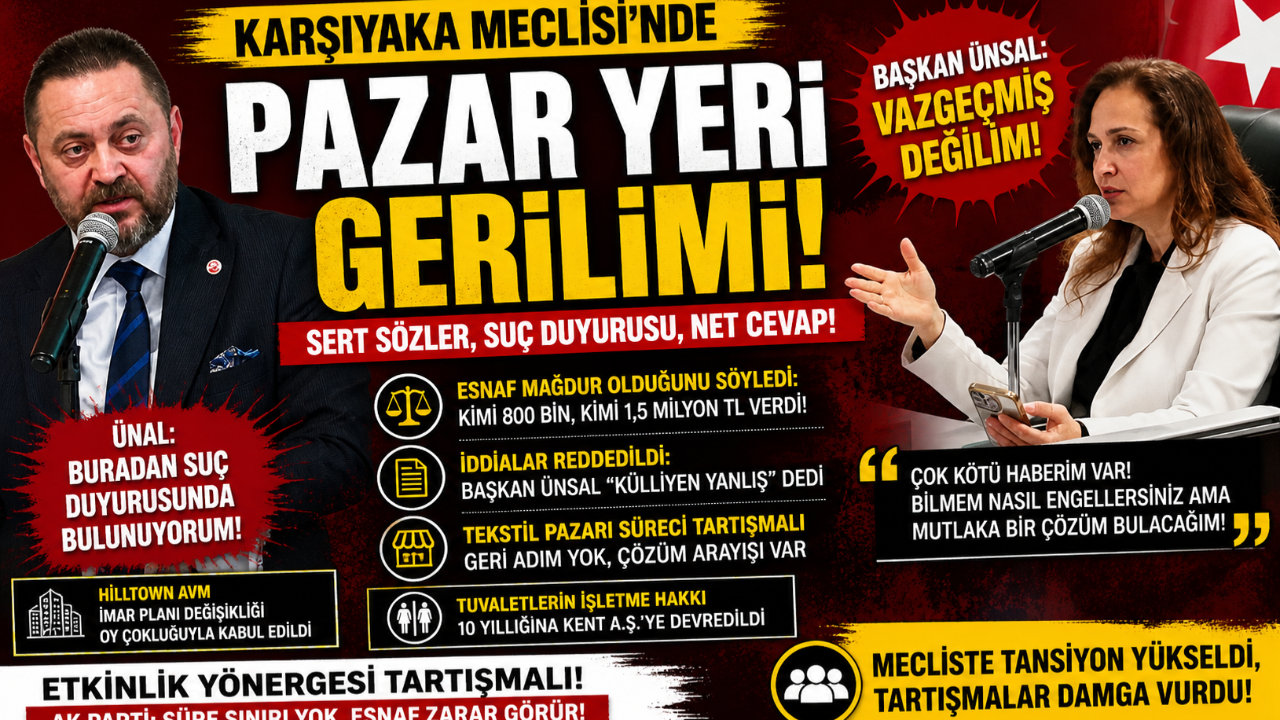Karşıyaka’da Meclis Karıştı! Pazar Yeri Tartışması Büyüyor