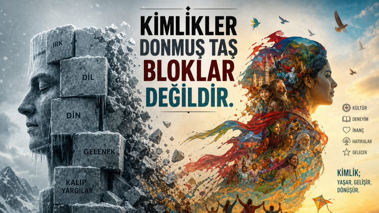 Kimlikler donmuş taş bloklar değildir.