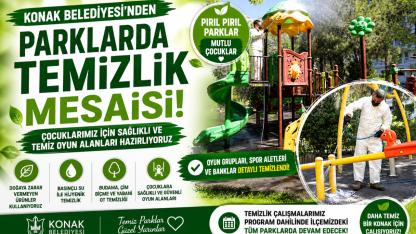 Konak’ta Parklar Baştan Sona Temizlendi!