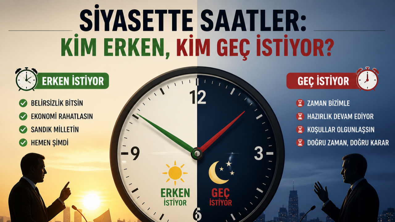 Siyasette saatler: Kim erken, kim geç istiyor?
