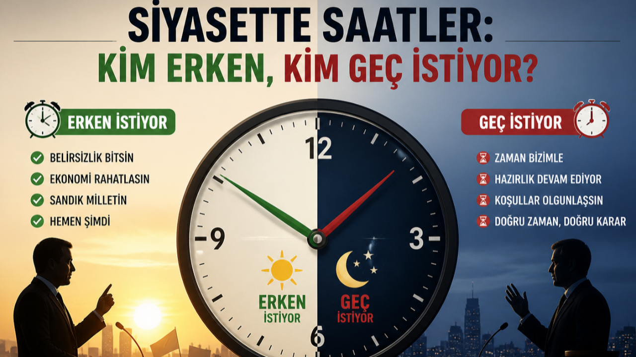 Siyasette saatler: Kim erken, kim geç istiyor?