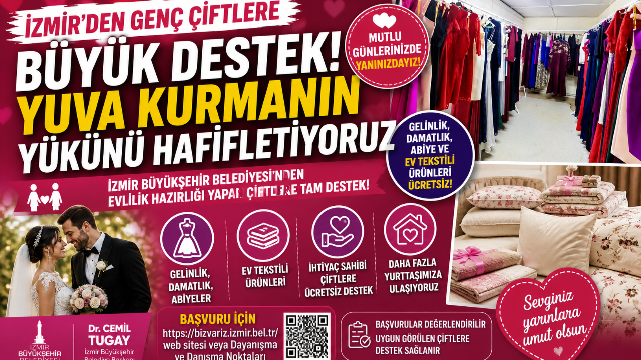 Ücretsiz Gelinlik ve Ev Eşyası Desteği